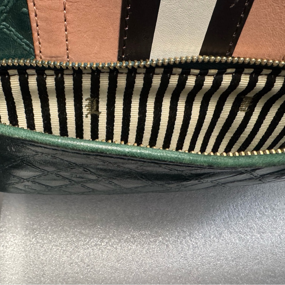 L.A.M.B. Green and Tan Shoulder Bag - Picture 6 of 9